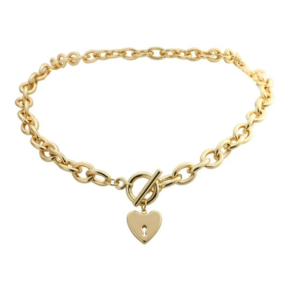 Gold tone💛 heart pendant choker - Picture 1 of 4